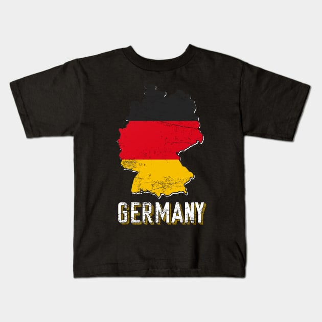 Germany Map Flag Kids T-Shirt by Mila46